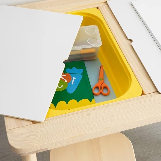 rayihni KID'S PLAY TABLE/CHILDREN'S TABLE - COMPLETE SET, CHILDREN TABLE, PLAY TABLE, FLISAT, WOOD TABLE, KID TABLE - Image 4